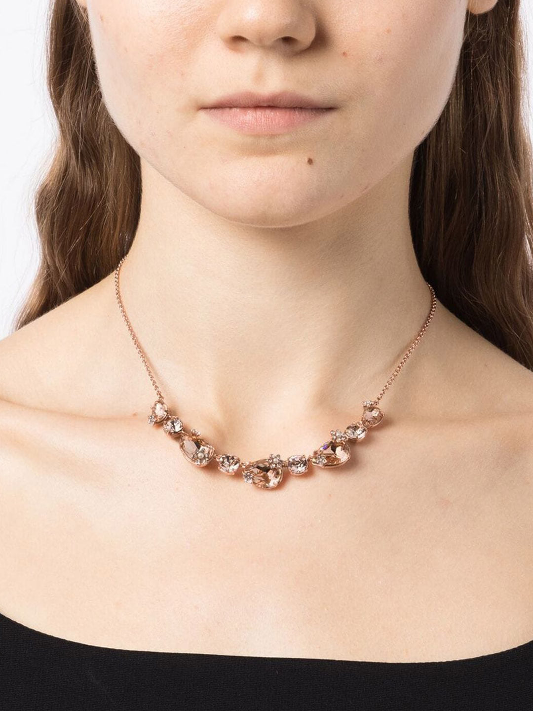 Rose Gold Stone Necklace | Marchesa