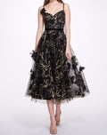 Load image into Gallery viewer, Sleeveless Embroidered Tea-Length Gown | Marchesa
